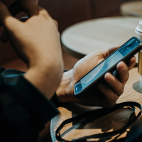 Using an app on a phone